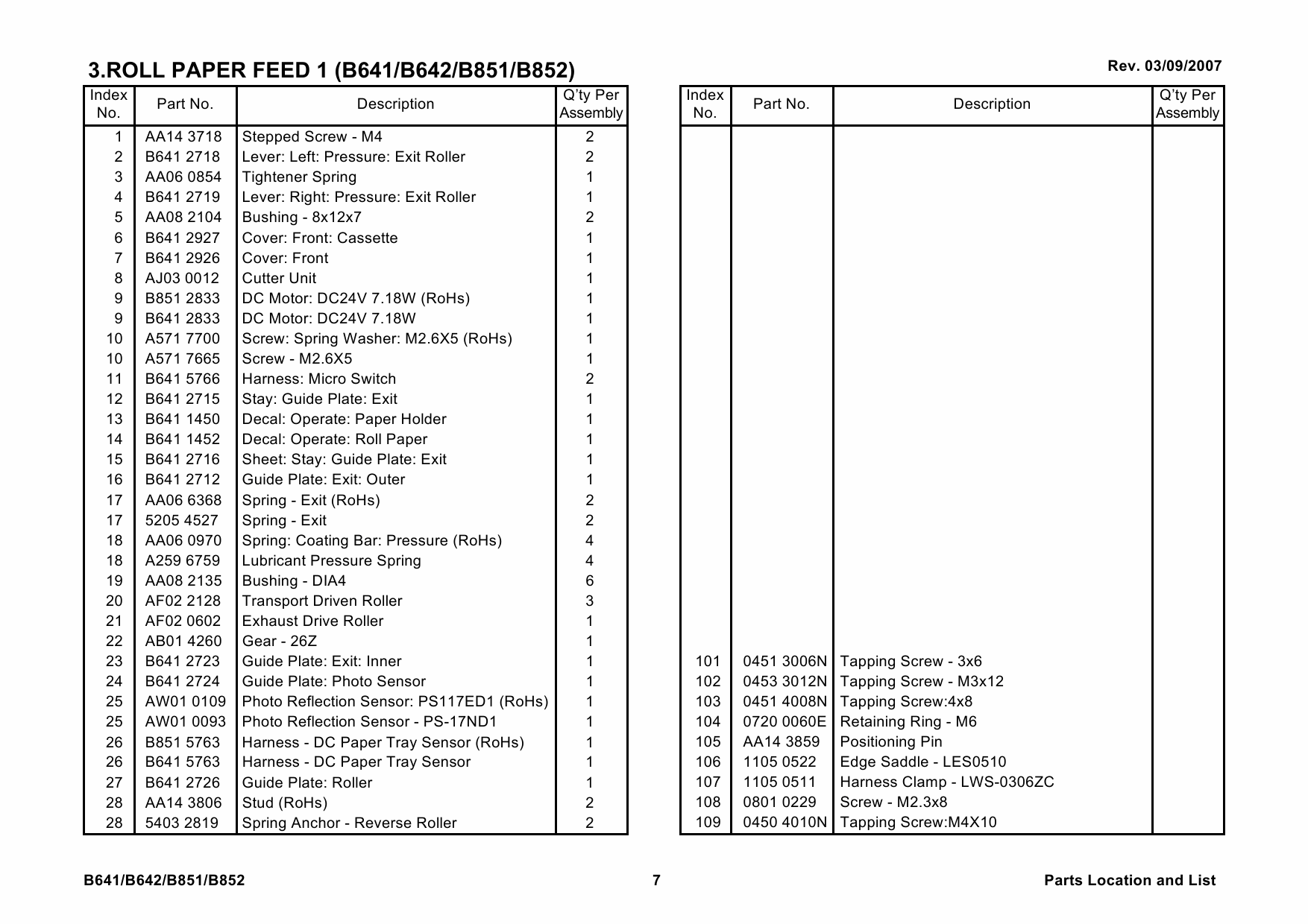 RICOH Options B641 B642 B851 B852 ROLL-FEEDER-TYPE-240A-B Parts Catalog PDF download-5